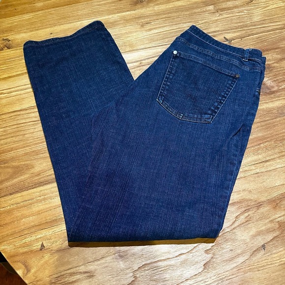 Eileen Fisher Women’s Premium Cotton Stretch Denim Straight Leg Mid Rise Jeans - Picture 1 of 7